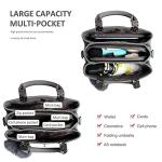 Nicole & Doris Elegant Grey Handbag with Pom Poms