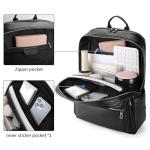 Luxury Leather Laptop Backpack for Men, Black