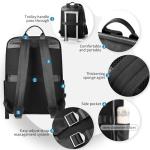 Luxury Leather Laptop Backpack for Men, Black