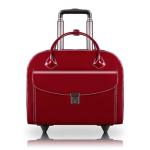 McKlein Red Leather Limited Edition Rolling Briefcase