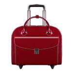 McKlein Red Leather Limited Edition Rolling Briefcase