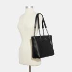COACH Cammie Black Chain Tote Handbag