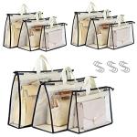 Clear Handbag Organizer Set of 9 with Handles