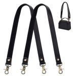 Black Leather Bag Straps - 40 cm, 2 Pack