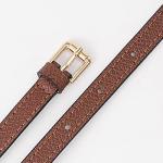 Jiesinlov Adjustable Leather Crossbody Strap - Brown Gold
