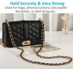 Black Leather Crossbody Bag with Gold Chain