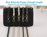 Black Leather Crossbody Bag with Gold Chain