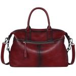 Iswee Leather Tote Bag - Wine Sophistication