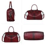 Iswee Leather Tote Bag - Wine Sophistication