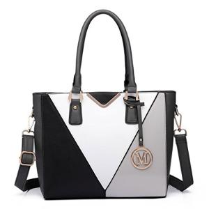 Miss Lulu V-Shape Lightweight Leather Tote Bag