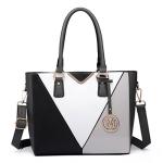 Miss Lulu V-Shape Lightweight Leather Tote Bag