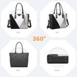 Miss Lulu V-Shape Lightweight Leather Tote Bag