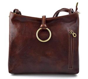 Elegant Brown Leather Shoulder Bag for Women