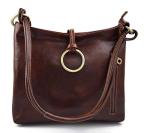 Elegant Brown Leather Shoulder Bag for Women
