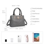 Miss Lulu Women's Grey Top Handle Shoulder Bag
