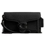 Coach Black Polished Pebble Tabby Wristlet