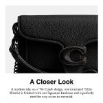 Coach Black Polished Pebble Tabby Wristlet