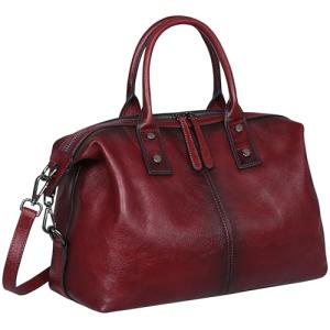 Iswee Leather Tote Bag - Wine Sophistication