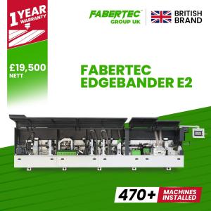 Fabertec E2 Edgebander with Pre-Milling and Corner Rounding