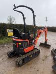 Kubota U10-5 Mini Excavator Digger, 370 Hours