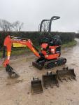 Kubota U10-5 Mini Excavator Digger, 370 Hours