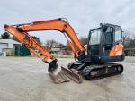 Doosan DX55 5.5T Excavator with 4 Buckets