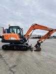 Doosan DX55 5.5T Excavator with 4 Buckets