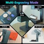 Portable Laser Engraver with Rotary Roller Feature