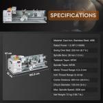 CREWORKS 9x24" Metal Lathe with LCD Display