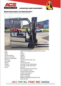 TCM FTB16-7 Electric Forklift for Sale