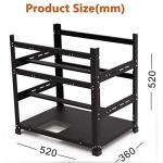 12GPU Mining Rig Frame - Steel Open Air Case