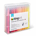 KINGART 36-Piece Watercolor Brush Markers Set