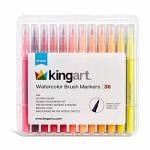 KINGART 36-Piece Watercolor Brush Markers Set
