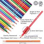 75 Pack Vibrant Colored Pencils for Adult Coloring