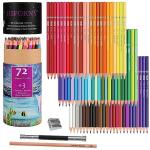 75 Pack Vibrant Colored Pencils for Adult Coloring