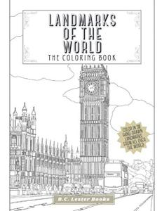 Coloring Book of 30 Famous World Landmarks