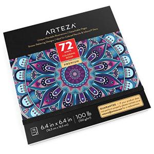 Arteza 72-Sheet Mandala Adult Coloring Book, 6.4 x 6.4