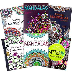 6 Book Set: Mandalas, Patterns, Tranquility—Thick Pages!" (Revised Version)