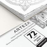 Arteza 72-Sheet Mandala Adult Coloring Book, 6.4 x 6.4