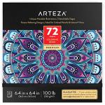 Arteza 72-Sheet Mandala Adult Coloring Book, 6.4 x 6.4