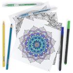 Arteza 72-Sheet Mandala Adult Coloring Book, 6.4 x 6.4