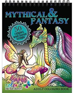 Mythical & Fantasy Coloring Book - 50 Original Hand Drawn Designs