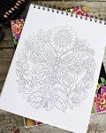 Nature-inspired Adult Coloring Book: 50 Original Hand-drawn Designs