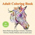 Stress-Relieving Adult Coloring Book: Animals, Mandalas & More