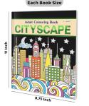 Cityscape & Countryside Adult Coloring Book Set