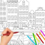 Cityscape & Countryside Adult Coloring Book Set