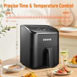 DEIME 3 Qt Digital Air Fryer - Compact & Quiet