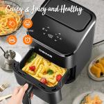DEIME 3 Qt Digital Air Fryer - Compact & Quiet