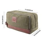 Eco-Friendly Canvas Travel Toiletry Bag - Army Green