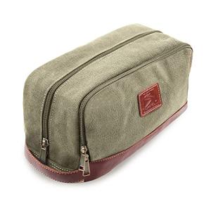 Eco-Friendly Canvas Travel Toiletry Bag - Army Green